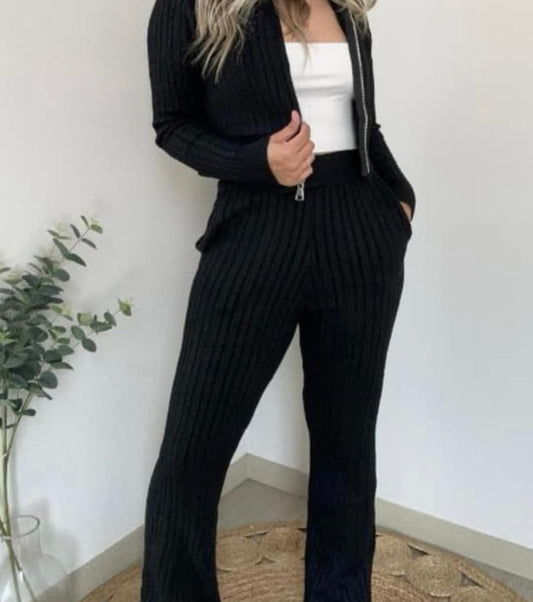 Conjunto lanudo grueso talla standar